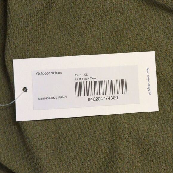 NWT Outdoor Voices Fern Green Fast Track Sleeveless Athletic Tank Top Size XS - Picture 7 of 8